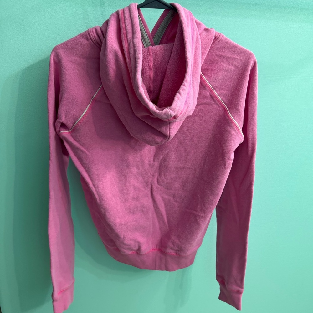 Set of 2 PINK Victoria's Secret Tops Teal Quarter Zip and Pink Sweatshirt - Picture 8 of 9